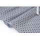 Tissu japonais coton doux plumetis marine sur fond gris x 50cm 