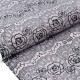 Tissu américain coton raide motif dentelle fond gris x 50cm 