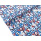 Tissu américain patchwork star wars bleu rouge x 50cm 