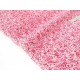 Tissu popeline coton soyeux fleuri rose x 50cm 