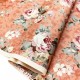Tissu japonais popeline coton soyeux fleuri vintage x 50cm