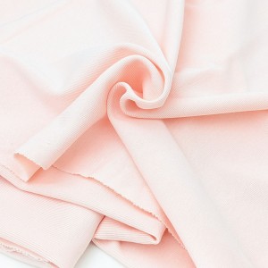 Destock 1.08m tissu jersey coton cote 1x1 lourd fluide rose pâle largeur 180cm