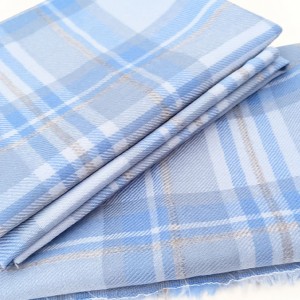 Déstock 2 coupons tissu pure laine tartan écossais souple bleu
