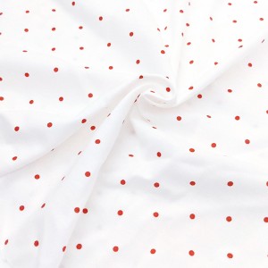 Destock 1.7m tissu jersey coton fluide petits pois largeur 175cm