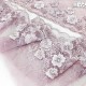 Destock 2.5m dentelle tulle brodé broderie haute couture rose poudré largeur 13cm