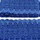 Destock 8.4m dentelle tulle brodé broderie fine bleu largeur 11cm