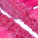 Destock 5.3m dentelle tulle brodé broderie fine haute couture framboise largeur 18cm