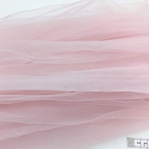 Déstock 2.5m tissu tulle extra fin doux rose poudré largeur 165cm