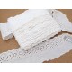 Déstock lot 12.8m broderie anglaise coton écru froissé largeur 8.5cm