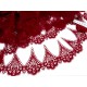 Destock lot 5.3m dentelle guipure fine haute couture bordeaux largeur 8.8cm