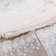 Destock lot 12.6m dentelle tulle brodé broderie coton ecru largeur 10cm