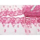 Destock lot 2.7m dentelle tulle brodé broderie fine haute couture largeur 20cm