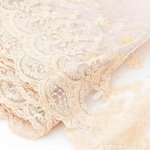 Destock lot 5.5m dentelle tulle brodé broderie coton doux largeur 23cm