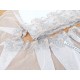 Destock 6m dentelle tulle brodé broderie fluide haute couture largeur 18.5cm