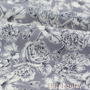 Tissu liberty tana lawn sheree gris 0.28m