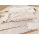 Déstock 13.8m broderie anglaise coton vanille largeur 5cm