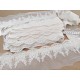 Destock 7.5m dentelle tulle brodé broderie coton écrue largeur 9cm