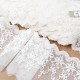 Destock lot 9m dentelle tulle brodé broderie coton fine largeur 9cm