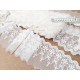 Destock lot 9m dentelle tulle brodé broderie coton fine largeur 9cm