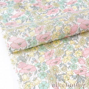 Tissu liberty tana alwn poppy and daisy pastel 0.9m