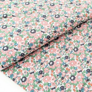 Destock 1.98m tissu popeline coton fleuri largeur 148cm