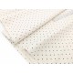 Destock 2m tissu coton soyeux petit pois fond écrue largeur 140cm