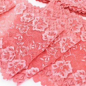 Déstock 4.5m dentelle élastique lingerie haute couture rose largeur 18cm