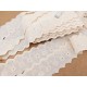 Déstock lot 13.6m broderie anglaise coton vanille largeur 5cm