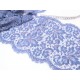 Destock 1.5m dentelle de calais bleu et rose largeur 26cm 