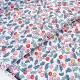 Destock 1.5m tissu percale coton imprimé fleuri largeur 160cm