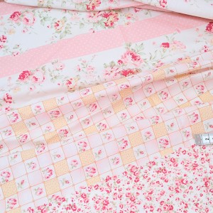 Destock 1.4m tissu japonais coton patchwork fleuri largeur 113cm