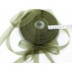 Déstock 90m ruban organza olive largeur 1.7cm