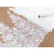 Destock 6.7m dentelle broderie satinée robe mariée haute couture 37cm