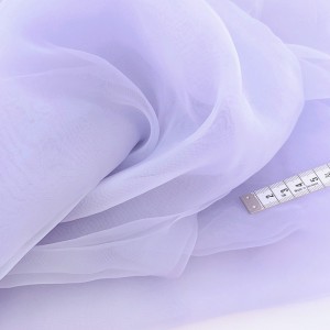 Déstock 3m tissu organza souple mauve largeur 146cm