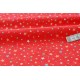 Tissu américain patchwork-étoiles fond rouge x 50cm 