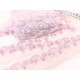 Destock 9.6m dentelle broderie tulle brodé rose dégradée largeur 4cm