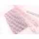 Destock lot 4.5m dentelle broderie tulle brodé rose dégradée largeur 4cm