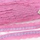 Destock 14m dentelle guipure polyester rose mauve largeur 2.4cm