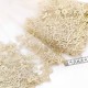 Destock lot 5.9m dentelle broderie tulle brodé doré largeur 24.5cm