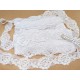 Destock 10.3m dentelle broderie polyester blanche largeur 4.5cm