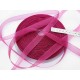 Déstock 90m ruban organza rose prune largeur 1.7cm