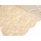 Destock 1.5m dentelle de calais brodée lourde fluide beige largeur 130cm