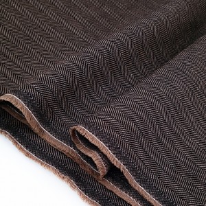 Destock 1.5m tissu laine coton chevron doux largeur 150cm