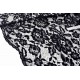 Déstock 1.4m tissu dentelle de calais brodé fluide noire largeur 155cm 