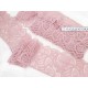 Destock lot 3.8m dentelle guipure fine haute couture rose poudré largeur 8cm