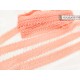 Destock lot 8.8m dentelle guipure fine haute couture rose saumon largeur 2.6cm