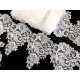 Destock 4m dentelle guipure douce haute couture blanche largeur 20cm