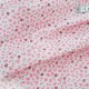 Destock 1.25m tissu crépon coton doux fleuri rose largeur 138cm 