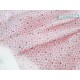 Destock 1.25m tissu crépon coton doux fleuri rose largeur 138cm 