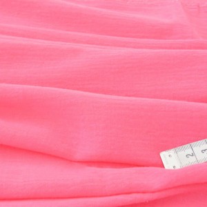 Destock 1m tissu crépon coton extra doux rose largeur 134cm 